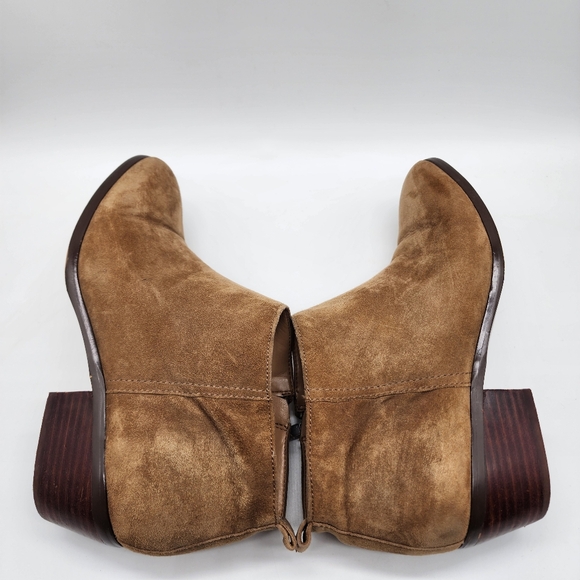 J. Crew Sawyer Suede Leather Ankle Booties Tan Size Women's 7.5 - Picture 6 of 11